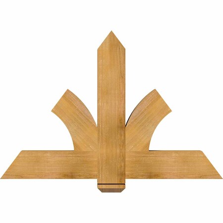 Ekena Millwork Redmond Rough Sawn Timber Gable Bracket, Western Red Cedar, 48"W x 32"H x 4"D x 6"F, 16/12 Pitch GBW048X32X0406RED00RWR